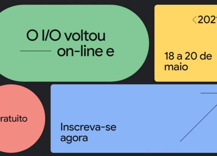 Imagem ilustrando o Google I/O 2021