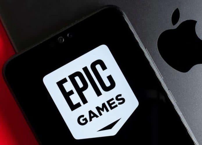 Ilustração sobre processo judicial envolvendo Apple e Epic Games. Foto: Shutterstock