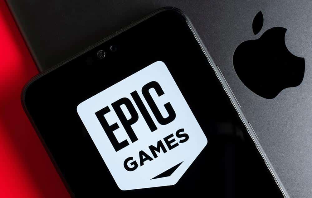 Ilustração sobre processo judicial envolvendo Apple e Epic Games. Foto: Shutterstock