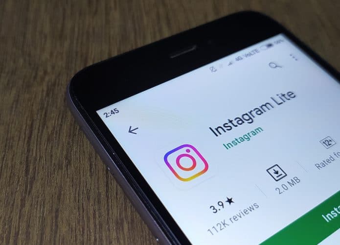 Instagram Lite aberto em um celular