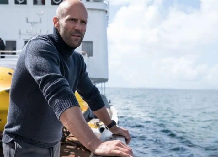 Jason Statham em 'Megatubarão' (2018). Imagem: Warner Bros. Pictures/Reprodução