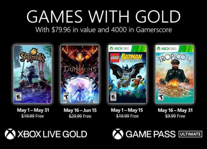 Jogos grátis de maio para Xbox. Imagem: Divulgação/Microsoft