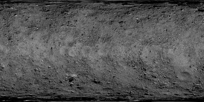 Nasa mostrou foto do local antes do pouso da da Osiris-REx no asteroide Bennu.
Créditos: Nasa