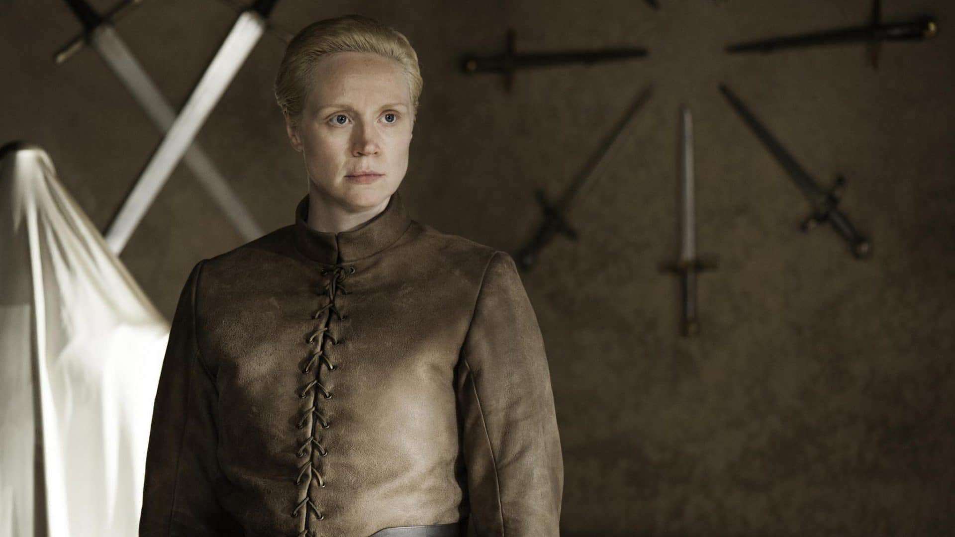 Gwendoline Christie (Brienne de Tarth) em 'Game of Thrones'. Imagem: HBO/Divulgação