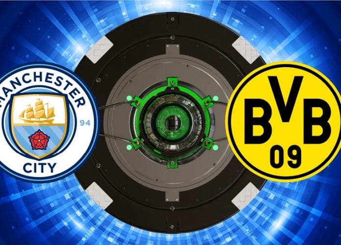 Escudos de Manchester City x Borussia Dortmund