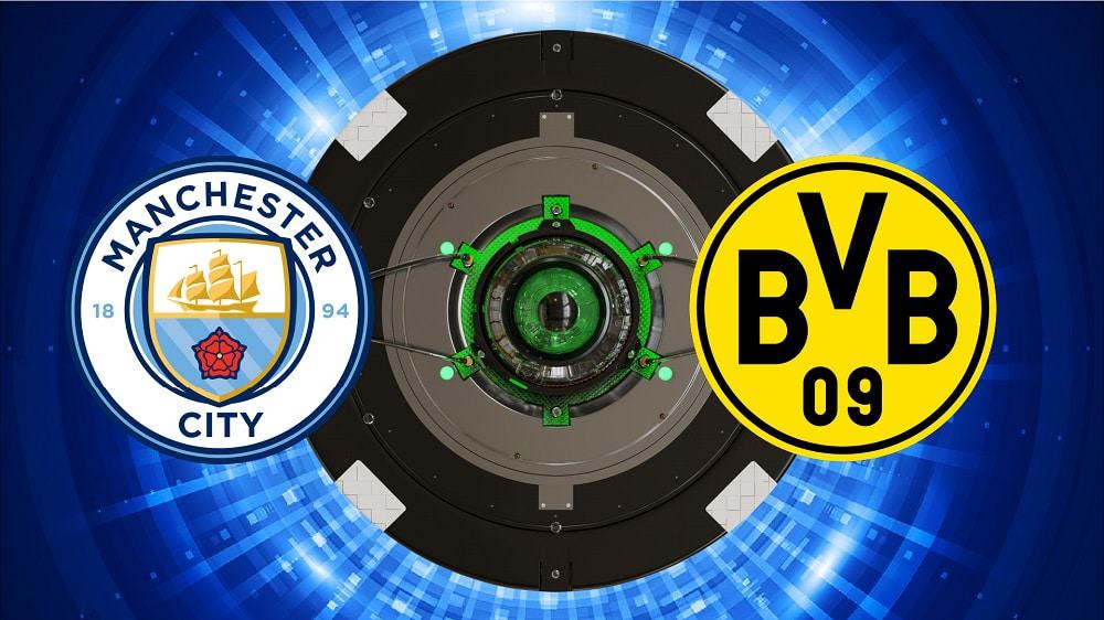 Escudos de Manchester City x Borussia Dortmund