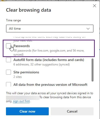 Como excluir senhas no navegador da Microsoft Edge. Imagem: Reprodução