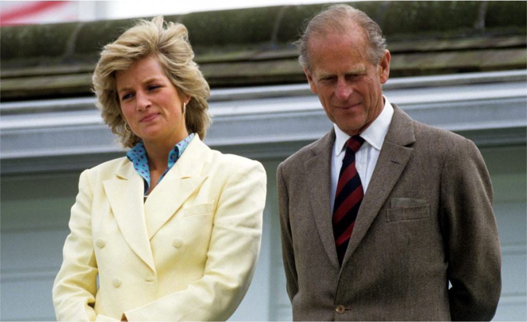 Philip e Diana juntos em evento real realizado em 1987. Imagem: Brendan Beirne/​Shutterstock