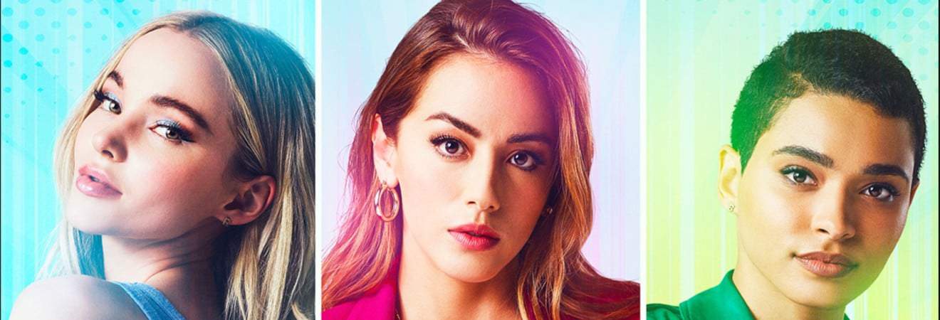 Florzinha, Lindinha e Docinho em 'Powerpuff', a série live-action de 'As Meninas Superpoderosas'. Imagem: James Acomb/The CW