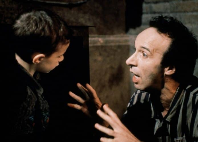 Roberto Benigni em 'A Vida é Bela'. Imagem: Melampo Cinematografica/Divulgação