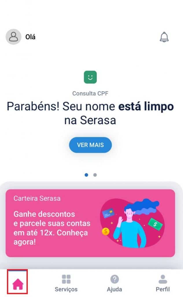 Como consultar meu Score pelo app do Serasa. Imagem: Olhar Digital