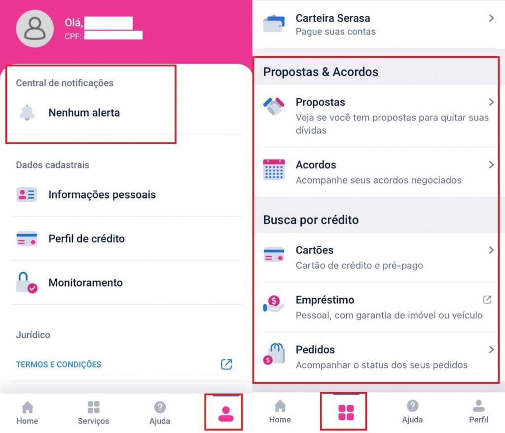 Como consultar meu Score pelo app do Serasa. Imagem: Olhar Digital