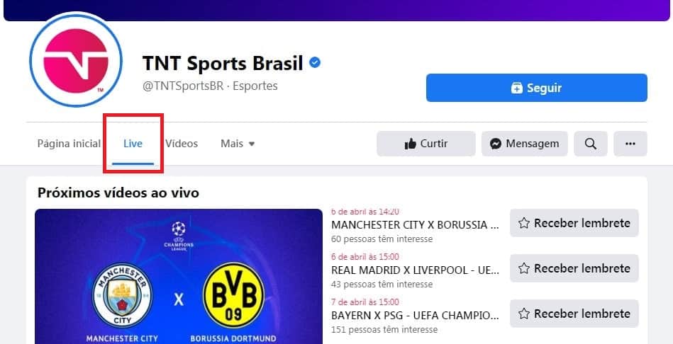 Créditos: Facebook/TNT Sports Brasil