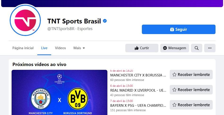 Créditos: Facebook/TNT Sports Brasil