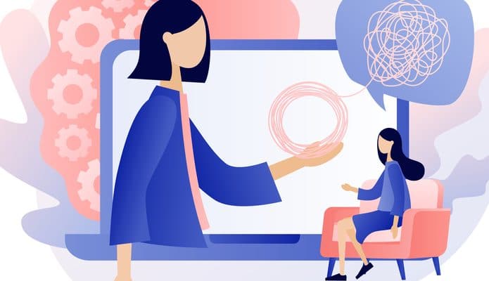 Ilustração de tratamento psicológico