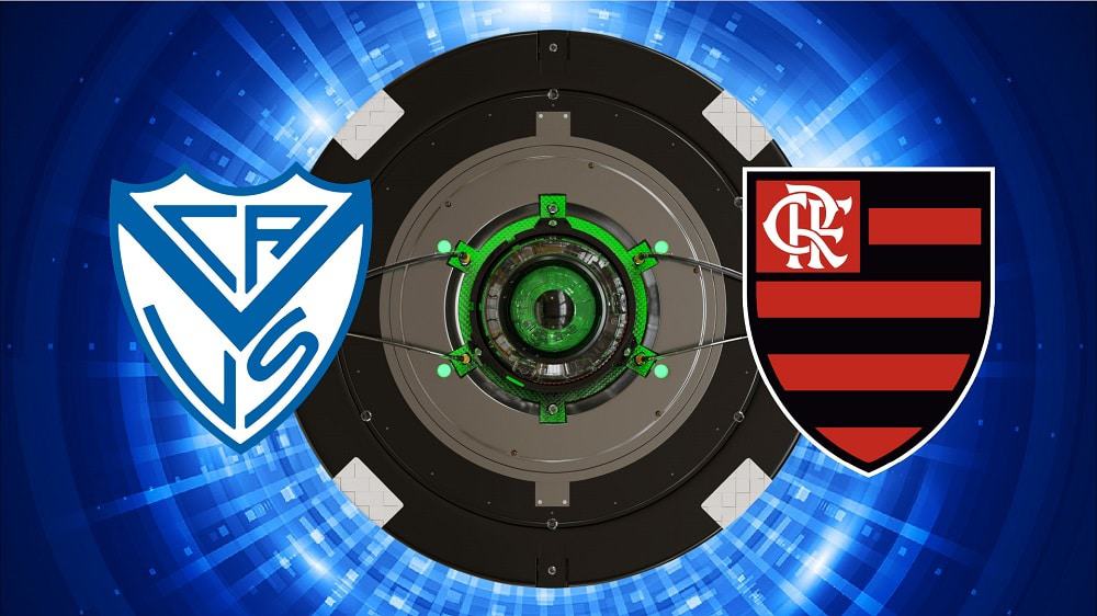 Escudos de Vélez Sarsfield x Flamengo