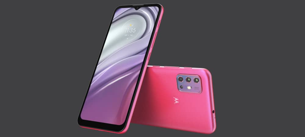 Smartphone Motorola Moto G20 na cor Flamingo Pink