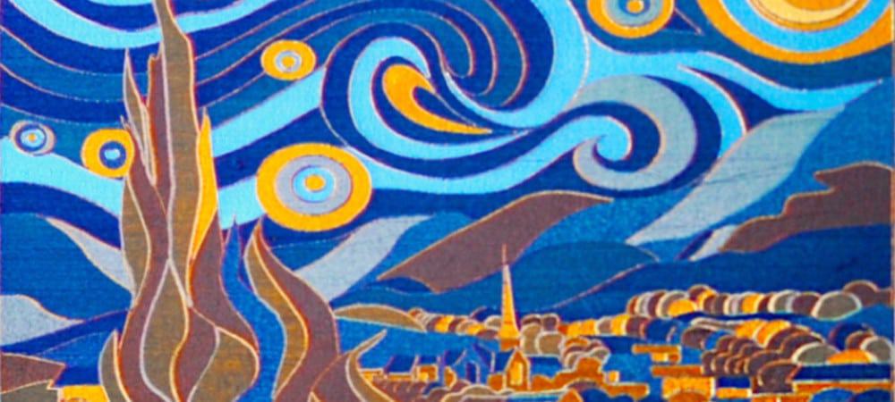 Reprodução de obra de Van Gogh feita com o 