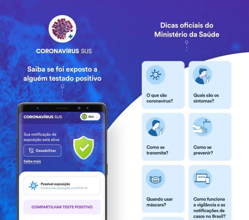 Aplicativo do SUS para rastrear Covid-19