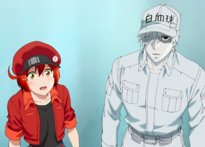 ‘Cells at work!’ (Hataraku Saibou) também têm anime e está disponível na Netflix. Imagem: Netflix/Reprodução