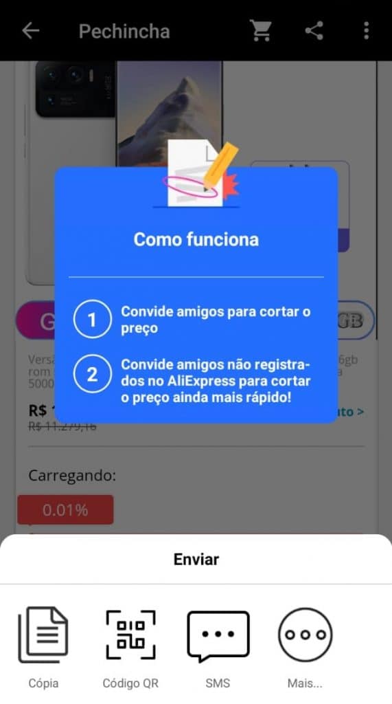 Compartilhando as ofertas para conseguir mais descontos