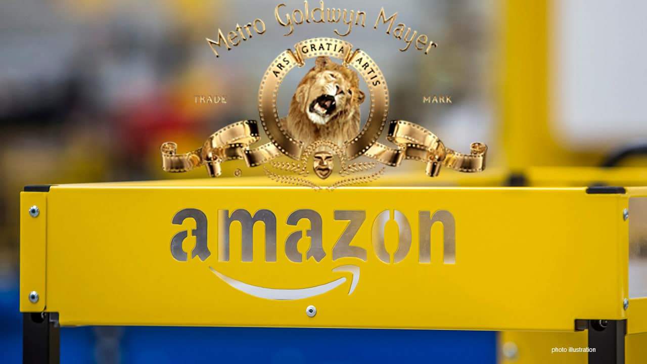 Amazon avalia comprar estúdio de cinema MGM por até US$ 9 bilhões, dizem sites. Imagem: Montagem/Fox Business/Reprodução