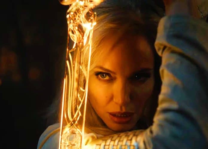 Angelina Jolie aparece em prévia de 'Os Eternos'. Imagem: Marvel Studios/Divulgação