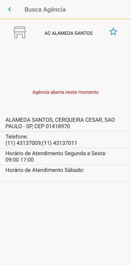 Print do aplicativo dos Correios 