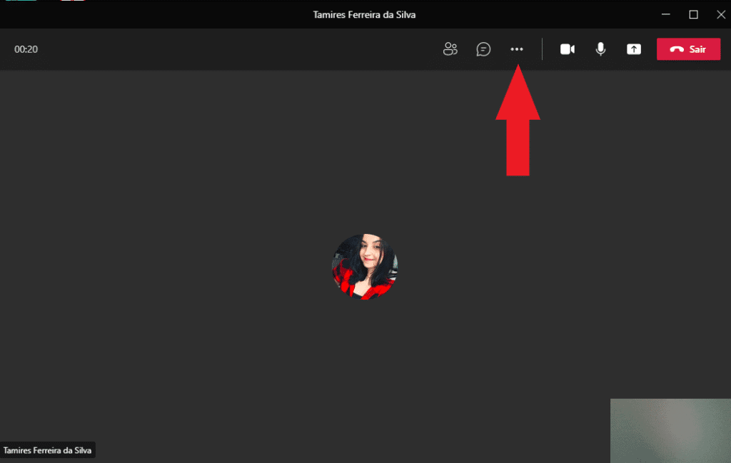 Print do aplicativo do Microsoft Teams