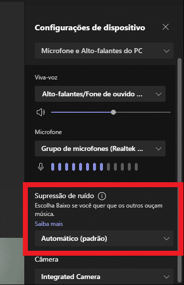 Print do aplicativo do Microsoft Teams