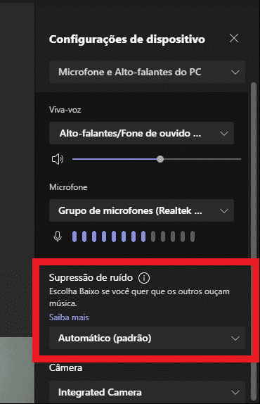 Print do aplicativo do Microsoft Teams 