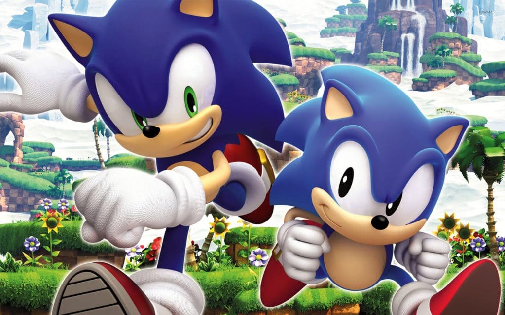 Cartaz de 'Sonic Generations' (2010). Imagem: Sega/Divulgação