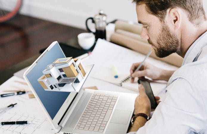 Ilustração do Acer ConceptD SpatialLabs, notebook com tela 3D