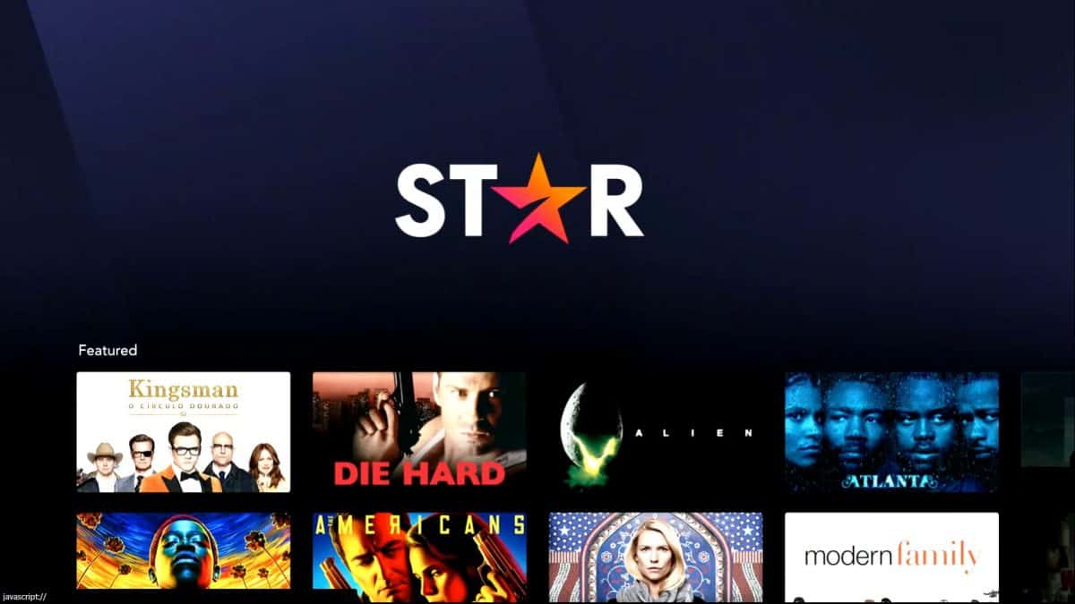 Tela inicial do Star+, novo serviço de streaming da Disney. Imagem: Reprodução