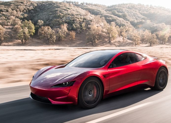 Novo Tesla Roadster será exibido em museu por 2 semanas. Imagem: Tesla/Divulgação