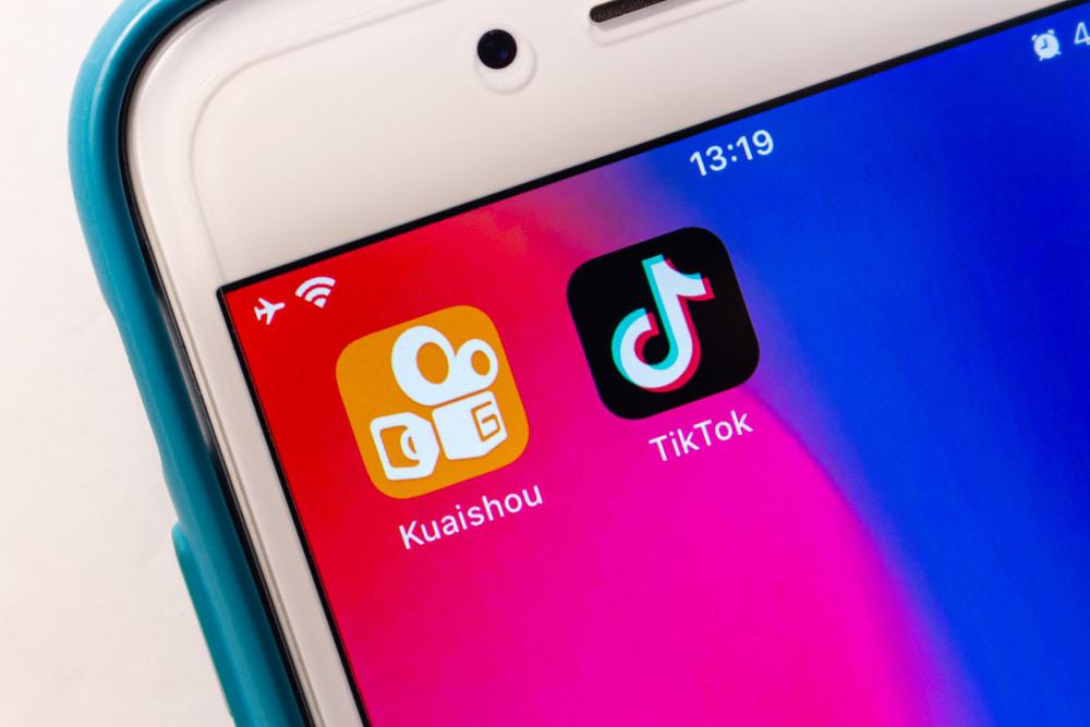 Logo do TikTok e Kwai