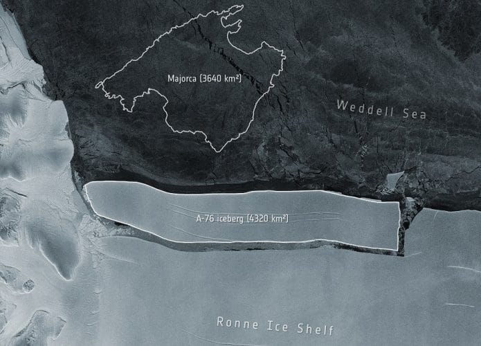 a-76 iceberg antártida