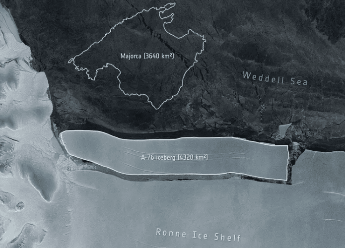 a-76 iceberg antártida