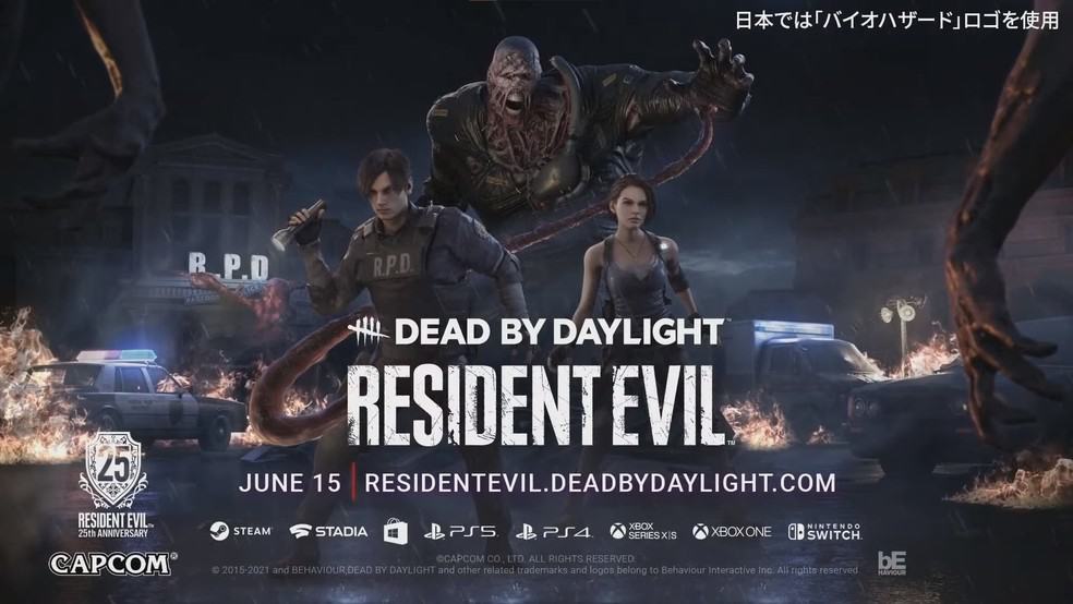 Resident Evil chega ao Dead By Daylight em novo DLC. Imagem: Divulgação/Behaviour Interactive