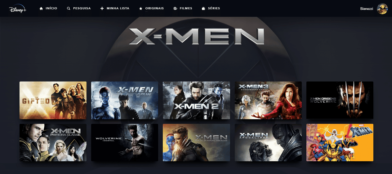 X-Men: filmes e animação clássica dos anos 90 chegam ao Disney+. Imagem: Reprodução/Disney+