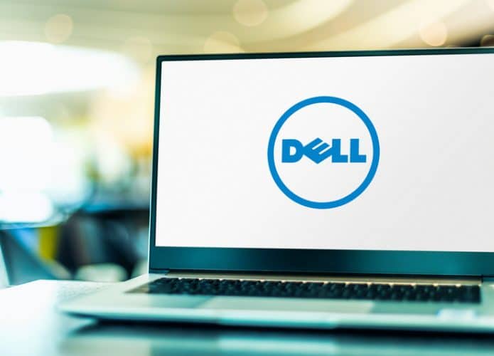 Laptop exibindo o logotipo da Dell