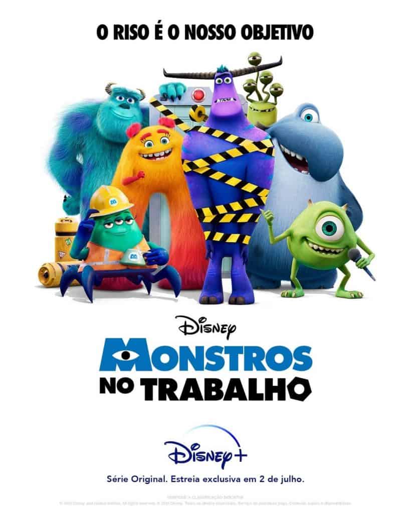 'Monstros no Trabalho': continuação de 'Monstros S.A.' ganha pôster e trailer em português. Imagem: Disney+/Divulgação