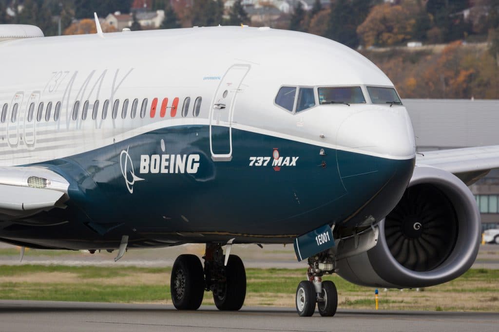 Foto de avião 737 Max da Boeing