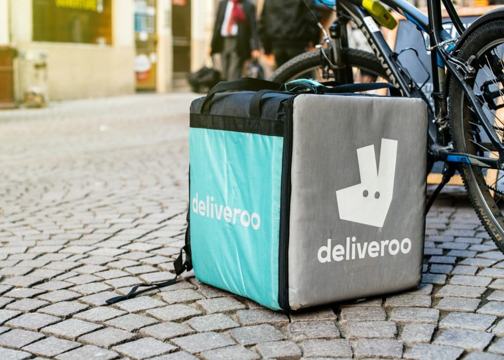 Ilustração de entregador do Deliveroo