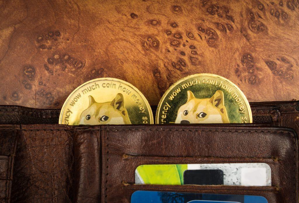 Ilustração da criptomoeda meme dogecoin