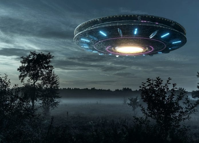 Ilustração de nave extraterrestre