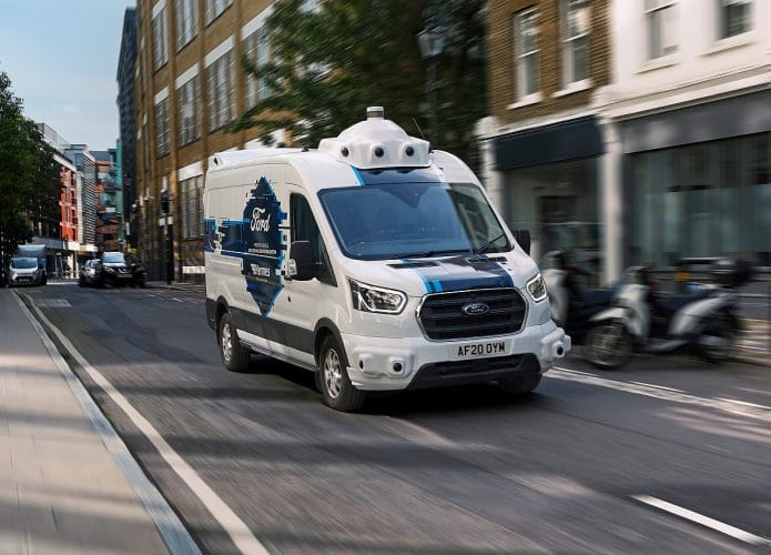 Ford testa vans autônomas com entregas urbanas na Europa. Imagem: Divulgação