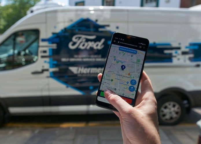 Ford testa vans autônomas com entregas urbanas na Europa. Imagem: Divulgação