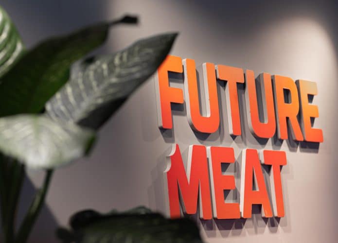 Letreiro da sede da empresa israelense Future Meat