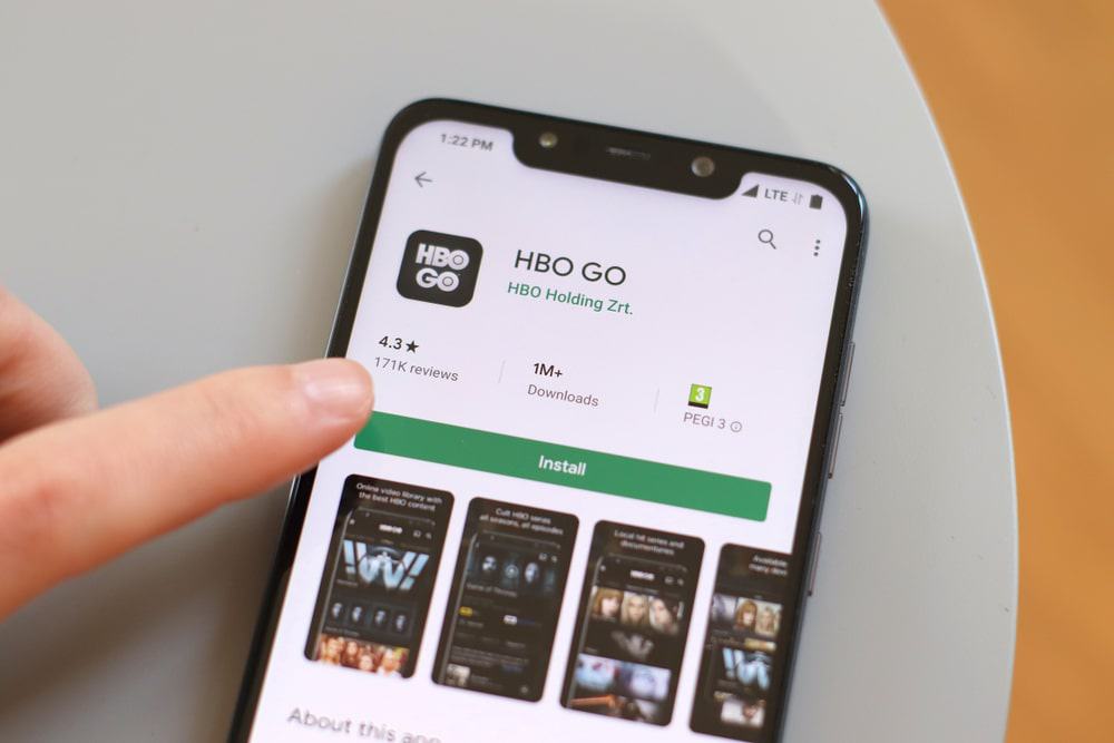 Aplicativo HBO Go na loja de aplicativos Play Store